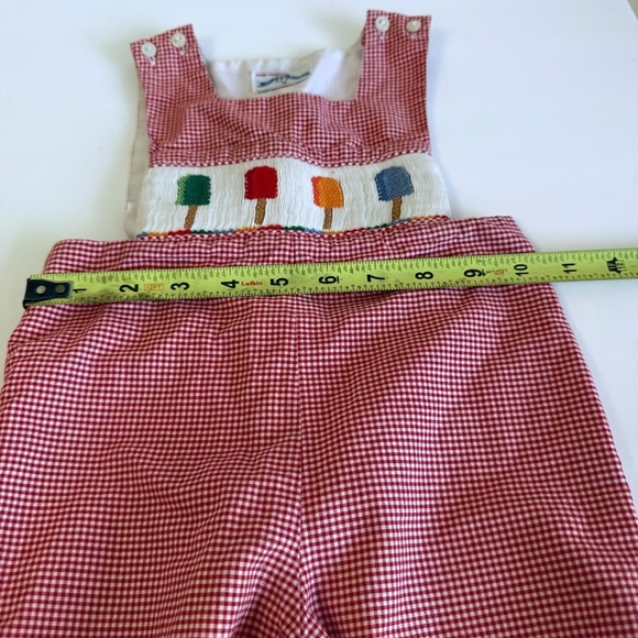 Vintage 80s Hand Smocked Baby Outfit - Picture 9 of 10